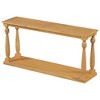 Vintage Wood Grain Console Table with Bottom Shelf and Four Vase Legs, Farmhouse Entryway Table with Storage, Suitable for Entryway, Hallway - 4 of 4