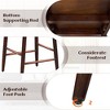 Tangkula Bar Height Stools Set of 4 Bar Chair w/ Acacia Wood Frame Supporting Legs - 4 of 4