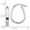 Black Bow Jewelry 3mm U Shape Hoop Earrings in 14k White Gold, 19mm (3/4 Inch) - 4 of 4