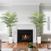 5/6FT Artificial Palm Tree Indoor Outdoor, Realistic Fake Tree with 13 Fronds & Weighted Planter - Tropical Decor for Home, Office - 4 of 4