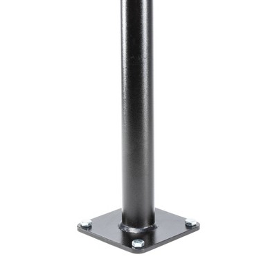 9.5ft Black Powder-Coated Steel String Light Pole Stand