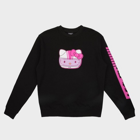 Men s Sanrio Hello Kitty Pullover Sweatshirt Black Xxl Target