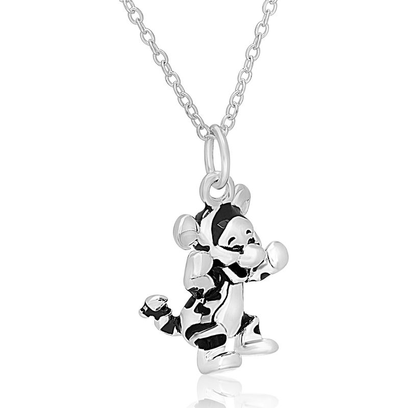 Disney Winnie the Pooh Womens Sterling Silver Tigger Pendant Necklace, 18'', 1 of 6