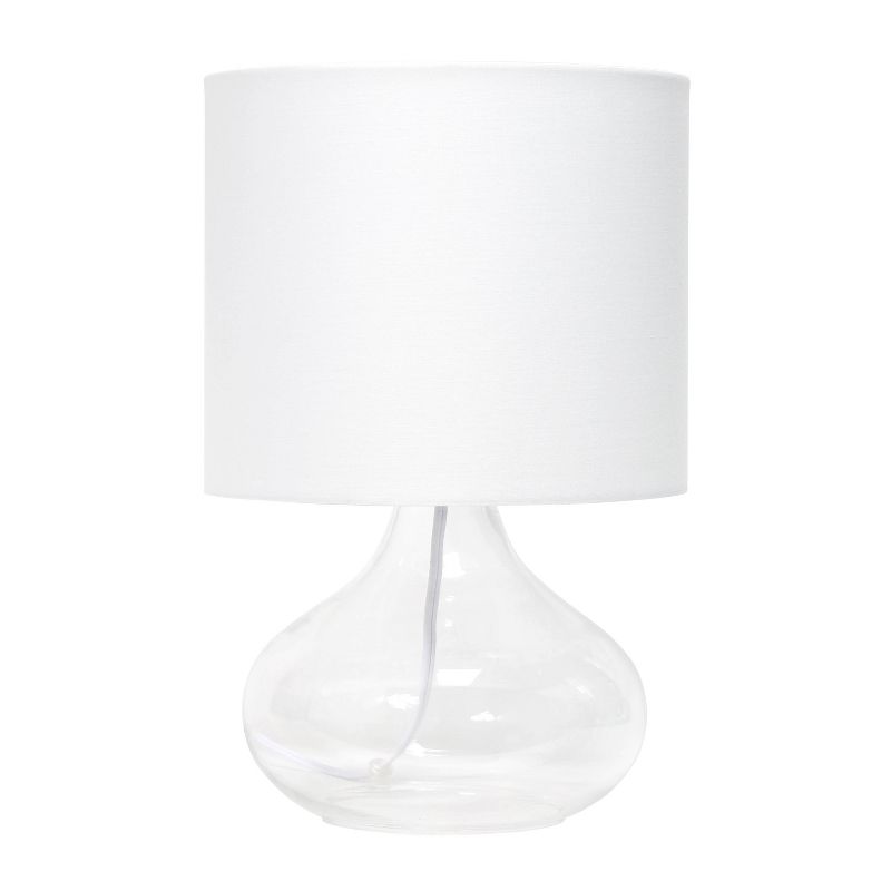  Glass Raindrop Table Lamp with Fabric Shade - Simple Designs, 1 of 13