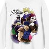 Jojo's Bizarre Adventure Colorful Character Group Crew Neck Long Sleeve White Adult Sweatshirt - image 2 of 3