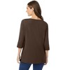 Woman Within Plus Size Perfect Three-Quarter Sleeve Boatneck Tee - 3 of 4