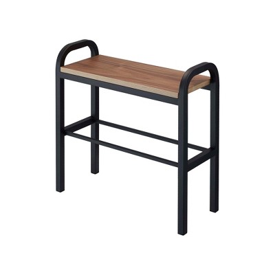 Yamazaki Home - Shoe Organizer & Bench (18" H) - Steel + Wood - Black