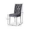 Meridian Furniture,Juno Velvet Dining Chair, Set of 2 - 3 of 4