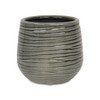 Cheung's Fairloam Round Curved Wave Lined Pattern Ceramic Pot- X-Large - Gray - 4 of 4