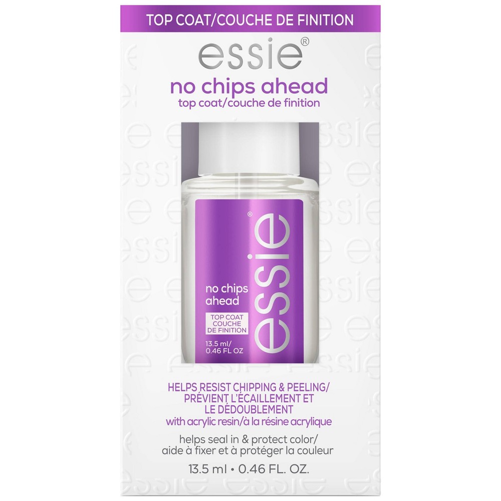 Photos - Nail Polish Essie No Chips Ahead Top Coat - chip-resistant - 0.46 fl oz: High Gloss, P 