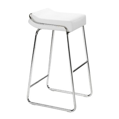 Set of 2 32" Elegant Contemporary Barstools White - ZM Home