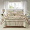 FIONECA Handcrafted Ruffled Ruching Bedding Set Elegant Romantic Farmhouse Neutral Tone - 2 of 4