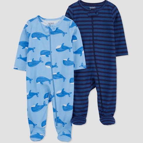 Carter's Just One You® Baby Boys' Dino Striped Romper - Navy Blue 3m :  Target