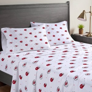NFL Kansas City Chiefs Small X Queen Sheet Set - 3pc - 1 of 3