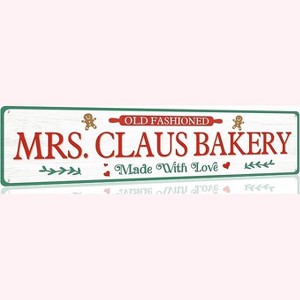 Lomsoe Christmas Tin Sign Funny Christmas Metal Signs Vintage Santa Print Art Poster Wall Decor For Kitchen Patio Yard Office Cafe Bar 4x16 Inch - 1 of 1