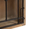 Megara Decorative Wooden Wall Hanging Curio Cabinet: Vintage Farmhouse Display - Kate & Laurel All Things Decor - 3 of 4