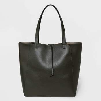 Small Reversible Tote Handbag - A New Day™ Olive Green