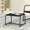 GDFStudio Crowningshield Outdoor Slatted Iron Side Table - 2 of 4