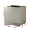 Special Metal Square Facial Tissue Box Cover - Nu Steel: Stainless Steel Holder, Pewter Finish, Bathroom Accessory - 2 of 4