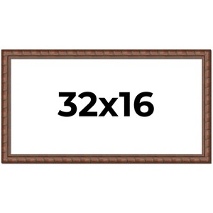 PosterPalooza | 32x16 Modern Bamboo Picture Frame, UV Acrylic, 5 Finishes - 1 of 4