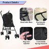 FDW Pet Stroller Dog Cat Stroller Jogger Stroller with Handlebars Canopy Breathable Mesh & Leash Seat Belt Foldable - 3 of 4