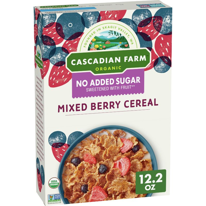 Cascadian Farm No Added Sugar Mixed Berry Cereal - 12.2oz - General Mills, 1 of 10