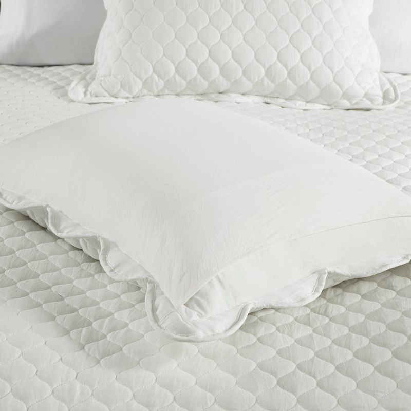 Madison Park 3pc Azariah Scalloped Edge Crinkle Microfiber Quilt Bedding Set , 6 of 12