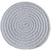 Home Mart Goods Silver Extra Thick Woven Trivet Round Placemats Natural Cotton Hot Potholder Mat Heat Resistant - 8"x8"(Pack of 4) - 3 of 4