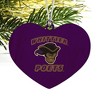 Whittier College Poets Logo Heart Love Wood Christmas Tree Holiday Ornament - 2 of 3