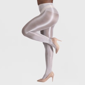 LECHERY Women's Lustrous Silky Shiny 20 Denier Sheer High-Waisted No Waistband Nylons Pantyhose Tights Stockings (1 Pair) - 1 of 4