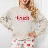 Simply Sage Market Women's Graphic Sweatshirt Teach Stacked With Hearts - 2 of 3