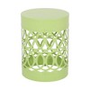 Lyngins Iron Cut Design Outdoor End Tables, Modern Cylindrical Patio End Table, Outdoor Side Table with Overlapping Circle Pattern - 4 of 4