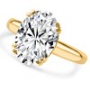 Pompeii3 Certified 5Ct Oval 14k Yellow Gold Diamond Engagement Ring Lab Created - Size 6 - 2 of 4