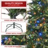 Casafield Pre-Lit Slim Aspen Fir Artificial Christmas Tree with White & Multicolored LED Lights, Sturdy Stand - 4 of 4