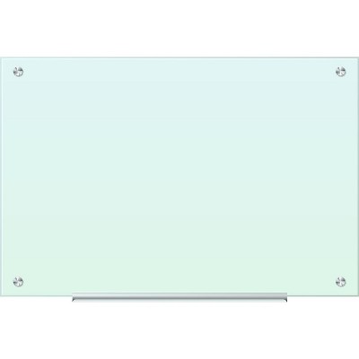 U Brands White Frosted Magnetic Glass Dry Erase Board Frameless 35" x 23" (2298U00-01) 2298U0001