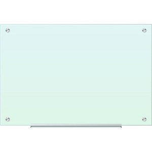 U Brands White Frosted Magnetic Glass Dry Erase Board Frameless 35" x 23" (2298U00-01) 2298U0001 - 1 of 4