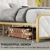 King Size Platform Bed Frame with Storage Headboard, USB Charging Station, LED Lighting, Underbed Storage, Easy Assembly, Heavy-Duty Support, White - 4 of 4