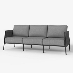 LayinSun Outdoor Patio Woven Rope Sofa, 3-Person Deep Seating Modern Couch 3-Seat for Outside - 1 of 4