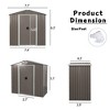 8ft x 4ft Outdoor Metal Storage Shed, With Anchors Hooks Padlock Gloves Weatherproof Aluminum Frames Outdoor Storage House - 2 of 2