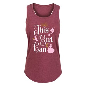 Women's - Disney Princess - This Girl Can Graphic Racerback Tank - 1 of 4
