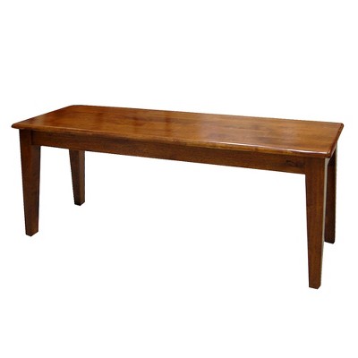 Walnut Finish Solid Hardwood Shaker Dining Set with 4 Chairs and Bench