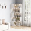 KTMBDW Corner Bookshelf, Modern Corner Bookcase, 5-Tier Tall Corner Shelf Storage Display Rack for Home Office, Living Room, Bedroom, White - 4 of 4