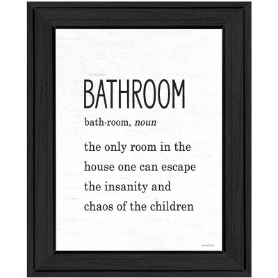 HomeRoots Bathroom Escape Black Framed Print Bathroom Wall Art