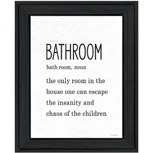 HomeRoots Bathroom Escape Black Framed Print Bathroom Wall Art - 1 of 3