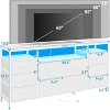 63.3 Inch Dresser for Bedroom, 10 Drawer Dresser Tv Stand for 65 70 75 Inch Tv, with Led Lights & Power Outlets,  Living Room - 2 of 4