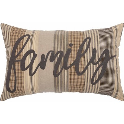 Sawyer Mill Charcoal Family Pillow 14x22 VHC Brands
