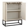 Treasure Trove Accents 2 Door Bar Cabinet Hotchkiss Cream: Pine Surface, MDF Frame, Divided Storage, 44" Height - 4 of 4