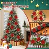 20-Pack Glittered Poinsettia Christmas Flowers for Tree Decorations, 6.3in Red Christmas Blossoms for Ornaments, Wreaths, and Holiday Home Decor - 4 of 4