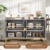 46.7" Sideboard Buffet Cabinet, Fluted Entryway Shoe Storage Cabinet, Wooden Coffee Bar Cabinet, Media Console Buffet Cabinet for Kitchen - 4 of 4