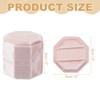 Unique Bargains Velvet Octagon Wedding Proposal Engagement 2 Slot Jewelry Storage Ring Box - 2 of 4
